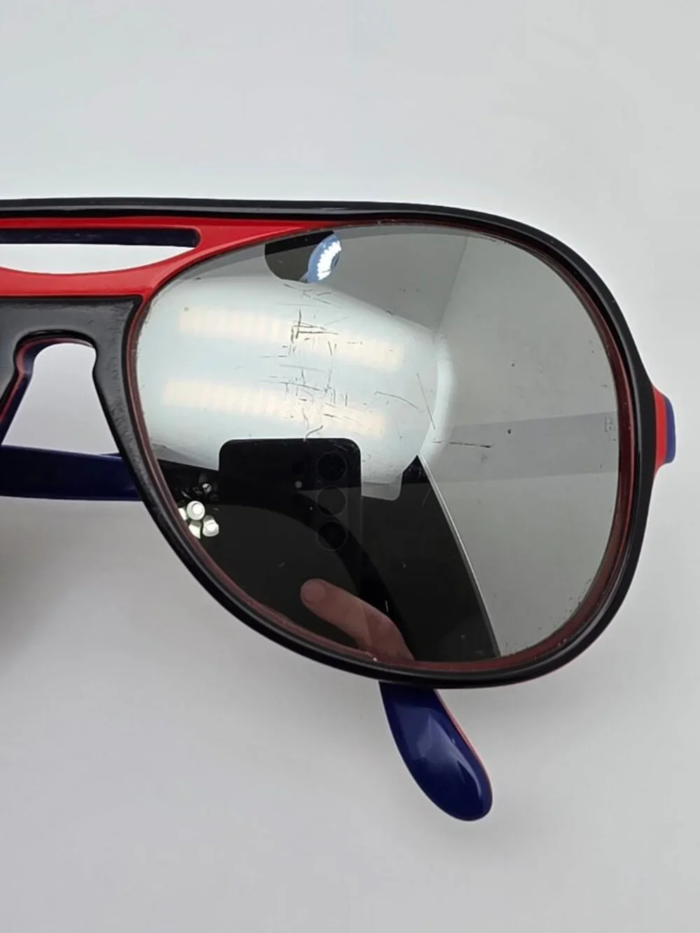 Ray-Ban B&L L9722 Powderhorn Black Frame G-31 Silver Mirror Aviator Sunglasses